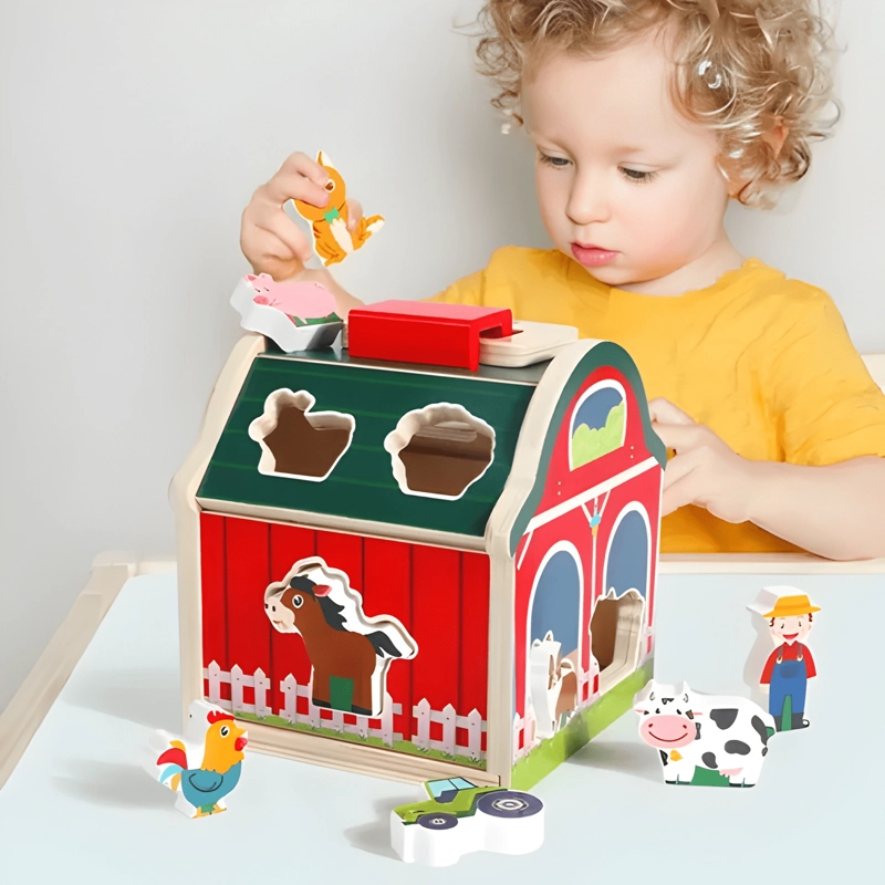 JUGUETE GRANJA ANIMALES DE MADERA DIDACTICO NIÑOS #6 - 1