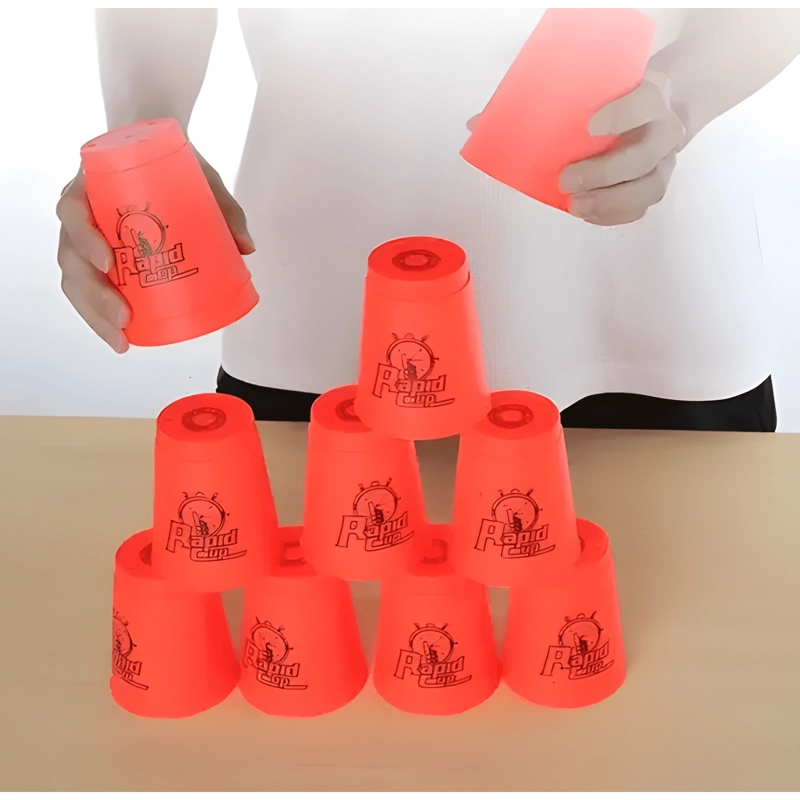 JUEGO DIDACTICO VASOS DE APILAMIENTO RAPIDO JUGUETE - 3