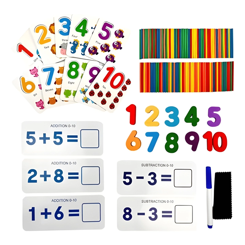 JUEGO DE MATEMATICAS Y ENCAJE PARA NIÑOS DIDACTICO EDUCATIVO - 2