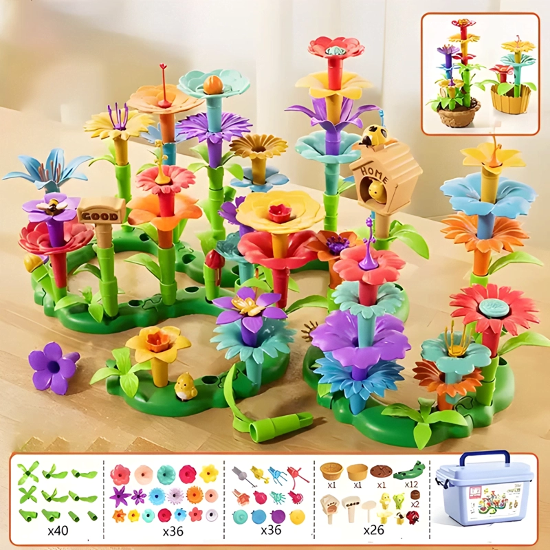 JUGUETE ENCAJABLE BLOQUES DE CONSTRUCCION JARDIN DE 138 PZS - 2