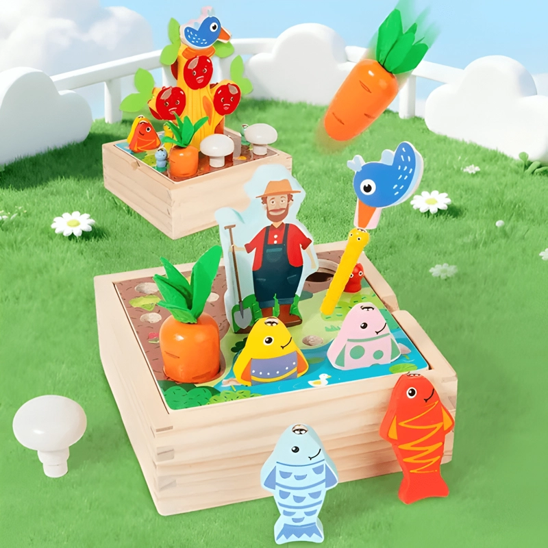 JUEGO DE HUERTO MAGNE TICO ENCAJE Y PESCA - 1