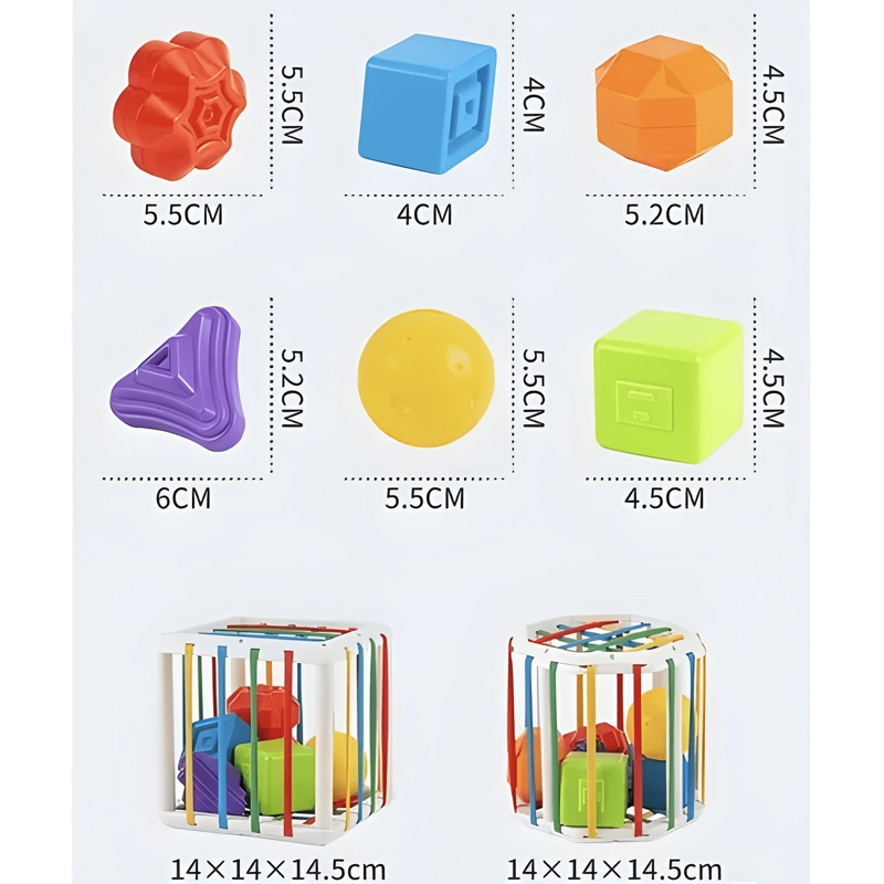 JUEGO DIDACTICO CUBO SENSORIAL BEBE  ESTIMULACION TEMPRANA - 2