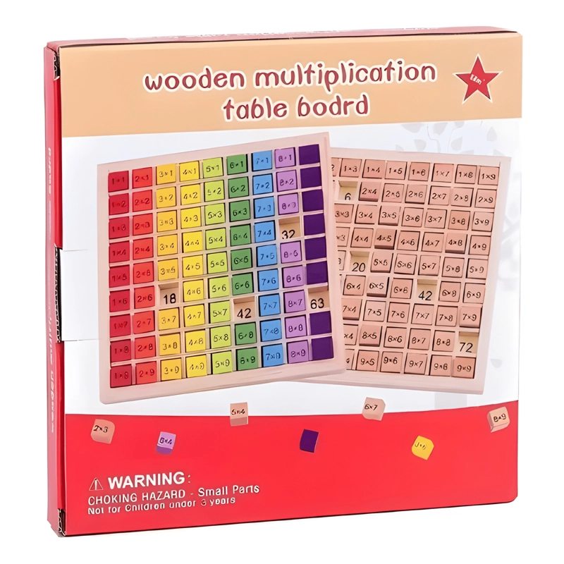 JUEGO TABLERO EDUCATIVO APRENDER A MULTIPLICAR DE MADERA - 3