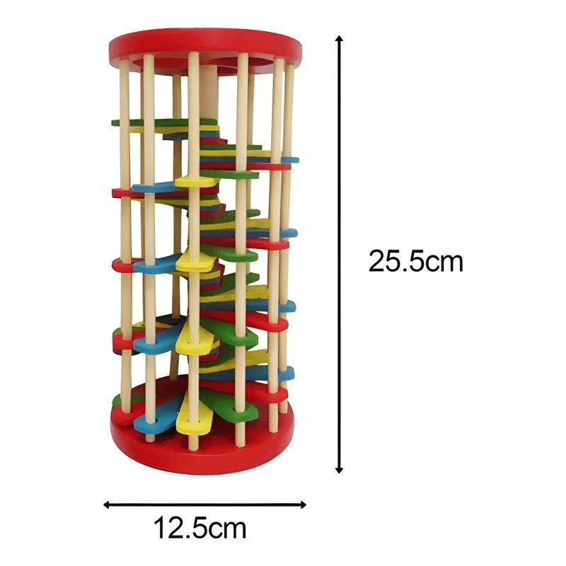 SET TORRE DE MADERA CON MARTILLO Y 3 PELOTAS - 2