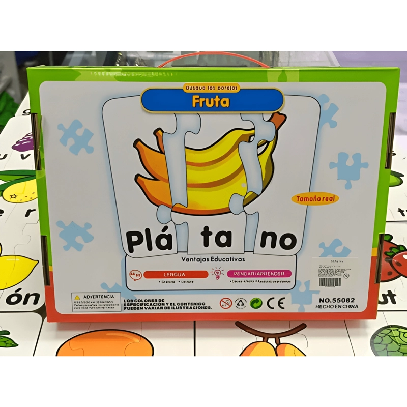 APILABLE DE FRUTA APILABLE DIDACTICO APRENDIZAJE PALABRA #2 - 3