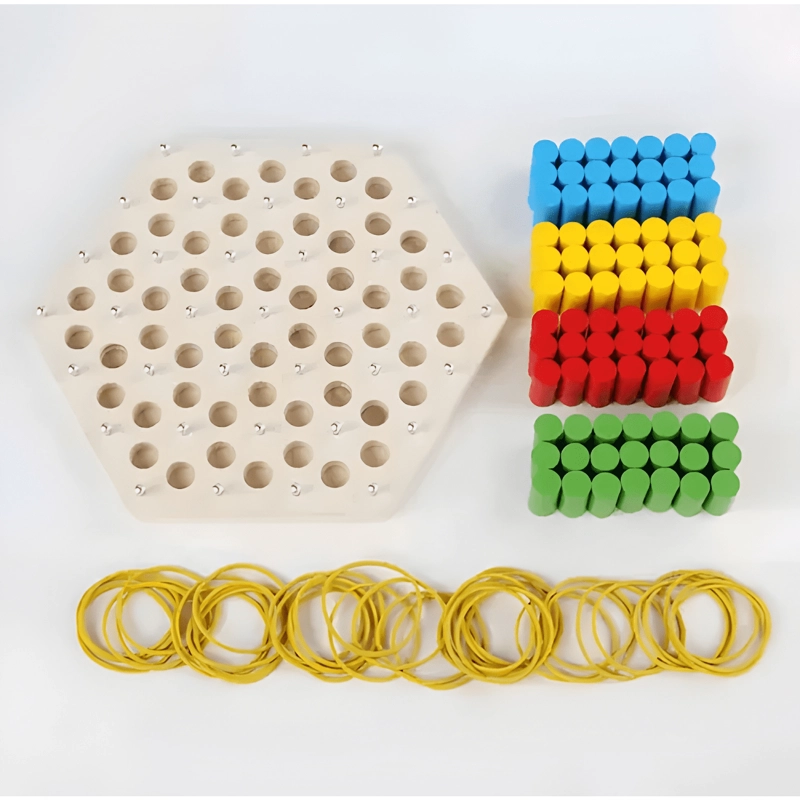 JUGUETE MONTESSORI DE FORMAS ESTILO GEOPLANO - 1
