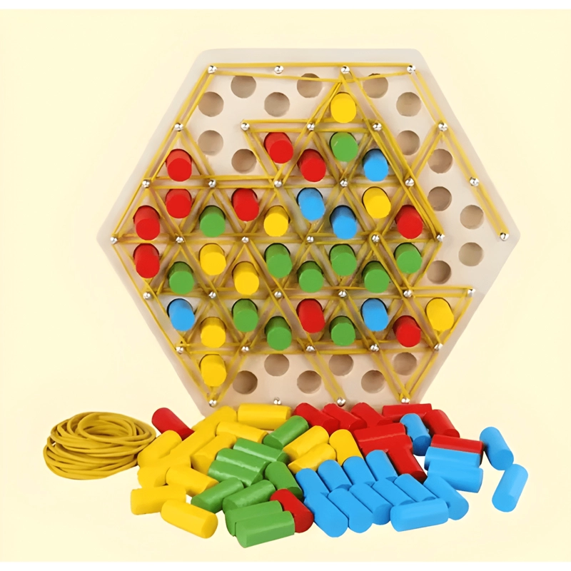 JUGUETE MONTESSORI DE FORMAS ESTILO GEOPLANO - 2