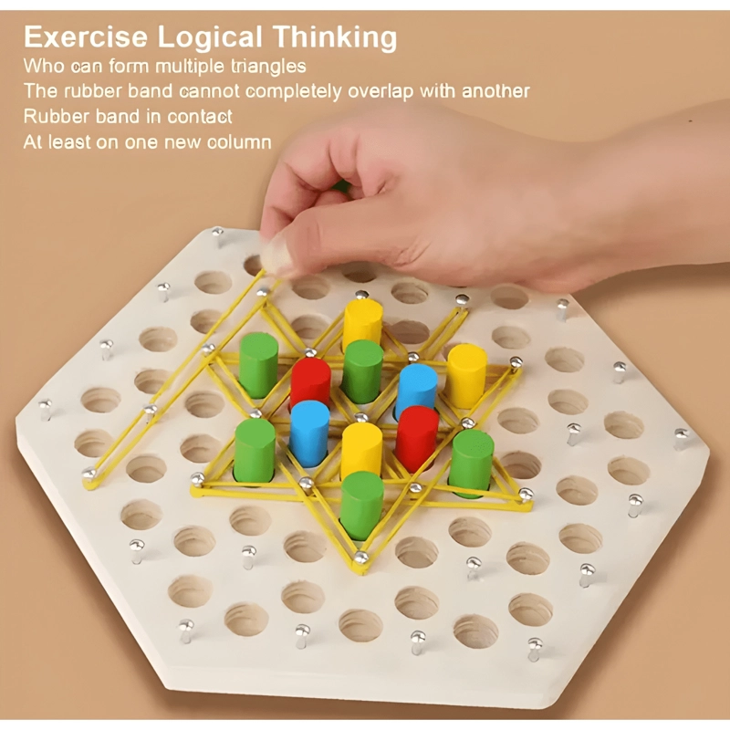 JUGUETE MONTESSORI DE FORMAS ESTILO GEOPLANO - 3