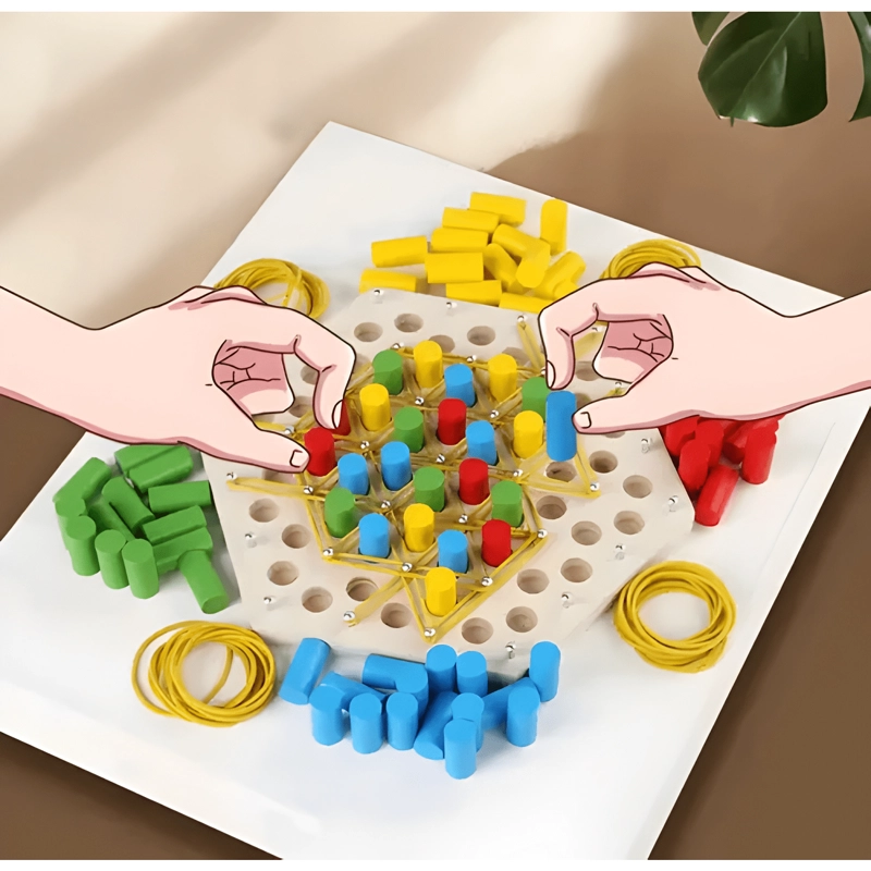 JUGUETE MONTESSORI DE FORMAS ESTILO GEOPLANO - 4