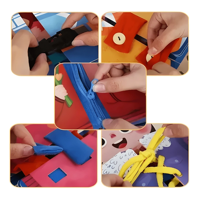 TABLERO MONTESSORI PARA APRENDIZAJE HABILIDAD DE VESTIMENTA - 3