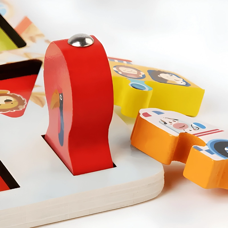 TABLERO MONTESSORI PESCA Y ENCAJE JUGUETE SENSORIAL NIÑOS - 4