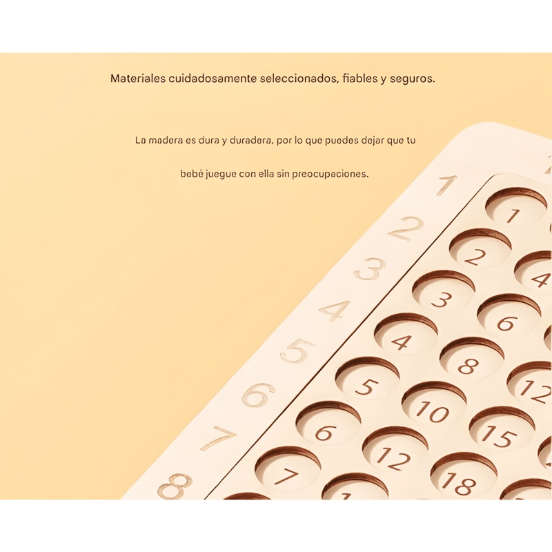 TABLERO DIDACTICO TABLA DE MULTIPLICAR JUEGO MONTESSORI #6 - 1