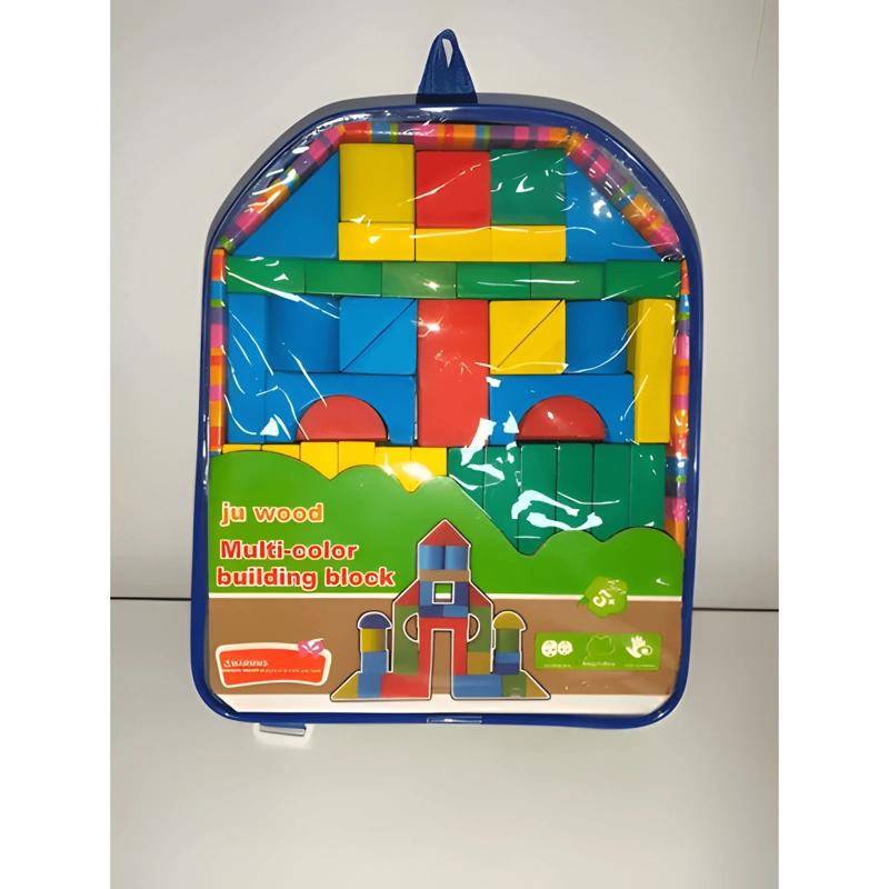 MOCHILA BLOQUES DE MADERA PARA NIÑOS JUEGO DIDACTICO - 1