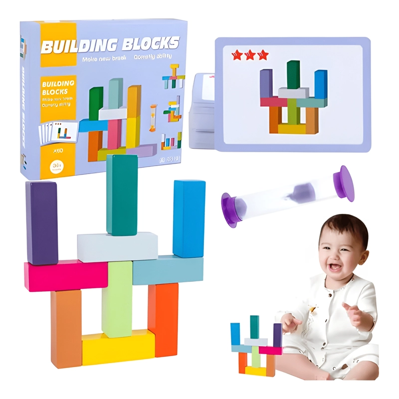 BLOQUES MADERA INFANTIL JUEGO CONSTRUCCION EDUCATIVO #2 - 3