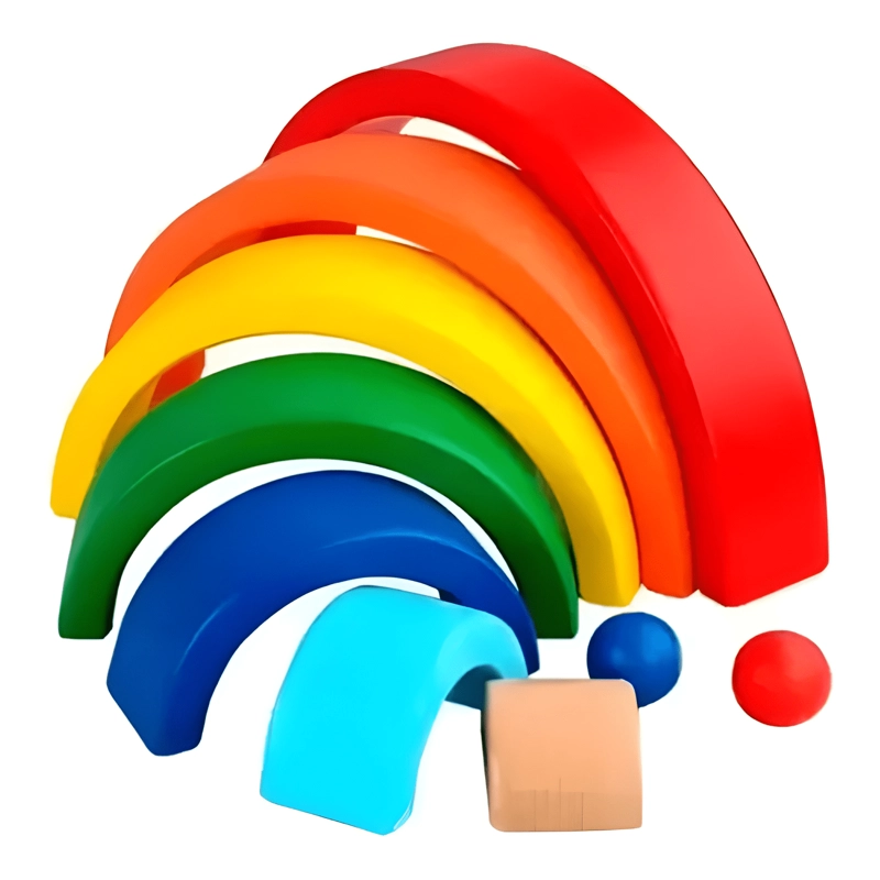 ARCOIRIS DE MADERA DIDACTICO MONTESSORI NIÑOS 9 PIEZAS #1 - 1