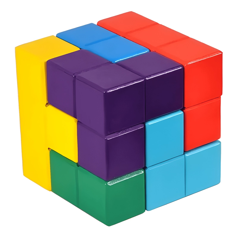 JUEGO DIDACTICO DE MADERA CUBO SOMA - 1