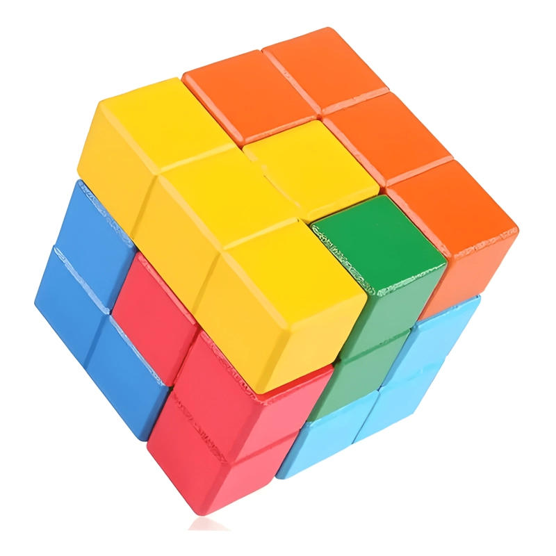 JUEGO DIDACTICO DE MADERA CUBO SOMA - 4