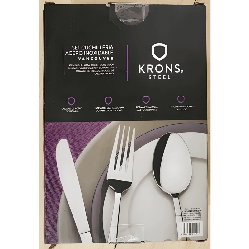 SET CUBIERTOS 24 PIEZAS ACERO INOX VANCOUVER APTO - 4