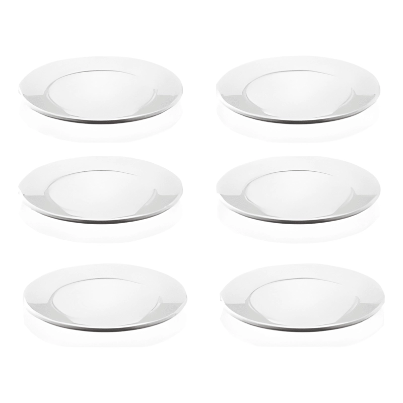 SET DE 6 PLATO DE POLICARBONATO 15 CMS BLANCO - 2
