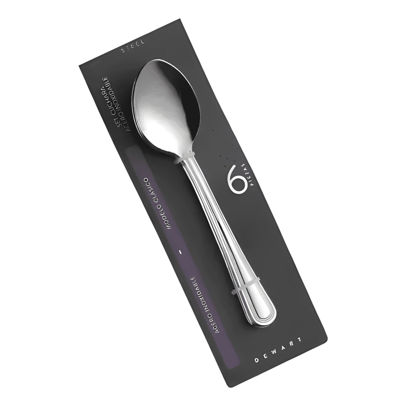 SET DE 6 CUCHARAS CUCHARA DE MESA PERLADO BLISTER - 4
