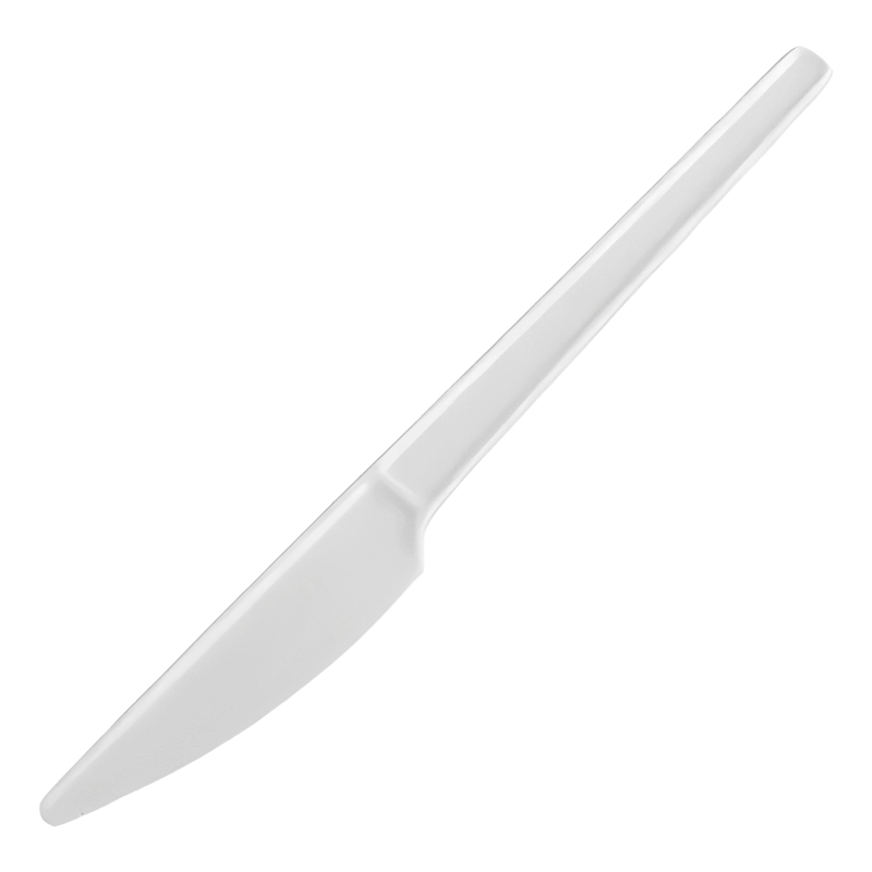 CUCHILLO BIODEGRADABLE COMPOSTABLE PACK 50 UNIDADES BLANCO - 2