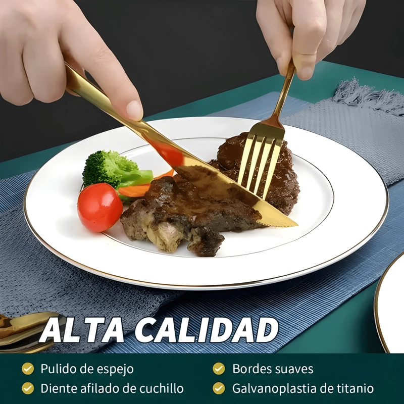 SET 48 PIEZAS CUBIERTOS CUCHILLERIA ACERO INOXIDABLE VIDA - 3