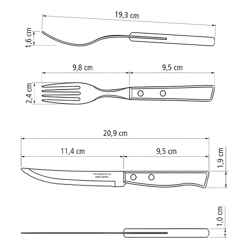 JUEGO PARA ASADO 12 PZAS EN MADERA NATURAL CAFE  #4 - 3