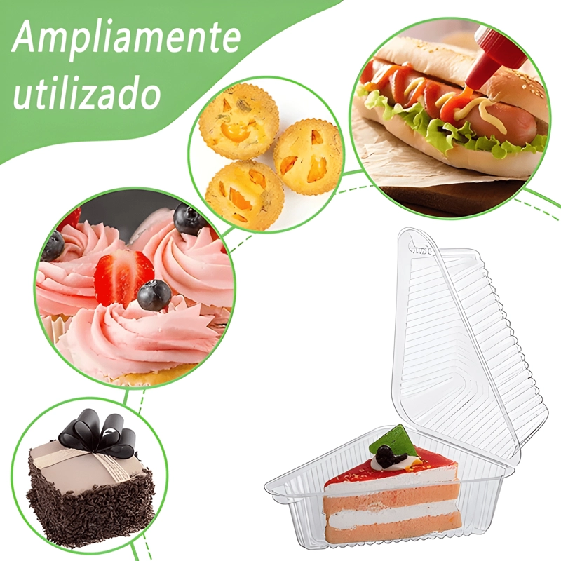 ENVASE TRIANGULAR PORTA TORTA 13X10X7 CM 100U #2 - 3