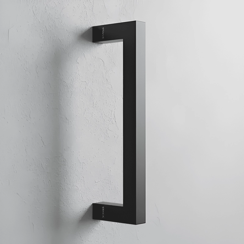 TIRADOR SIMPLE FIJACION INVISIBLE 30 CM, NEGRO MATE #2 - 1