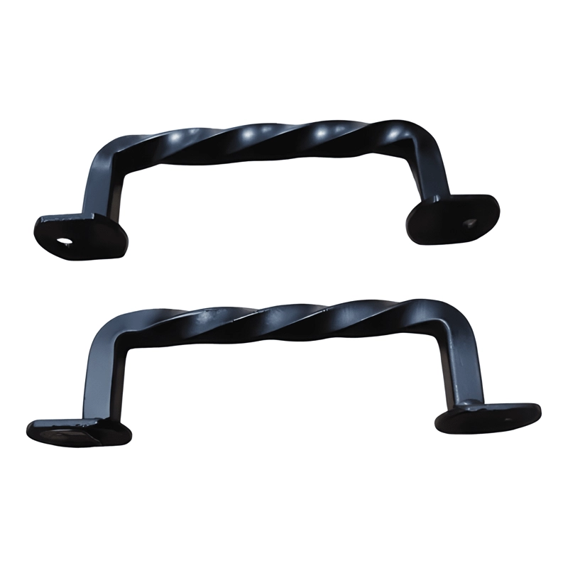 MANILLA DE PORTON CON BASE RUSTICA, NEGRA - 2