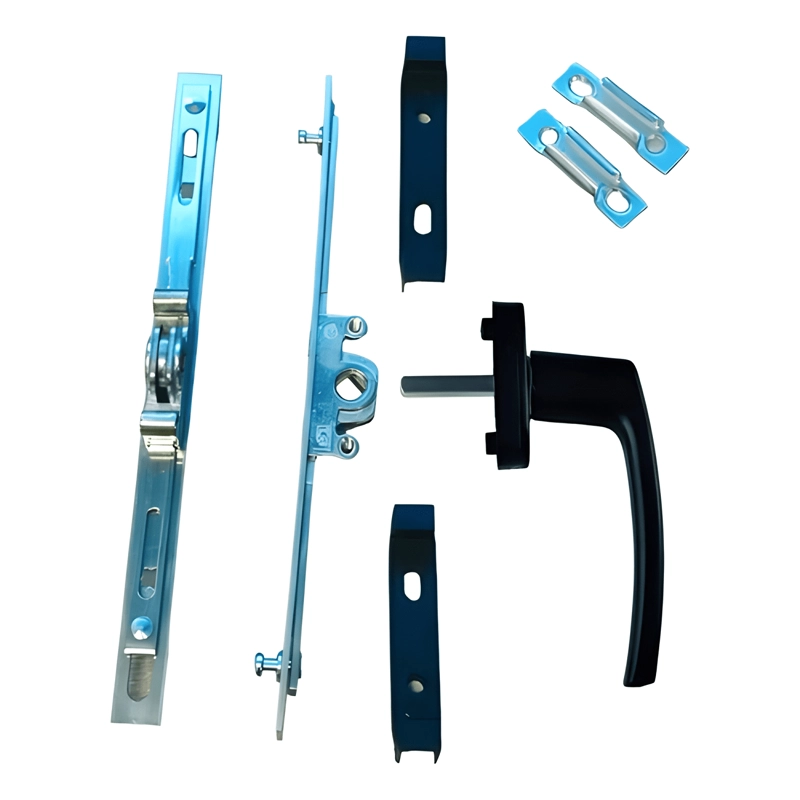KIT MANILLA RECTA Y SEGURO CREMONA BIPUNTO PARA VENTANAS - 1