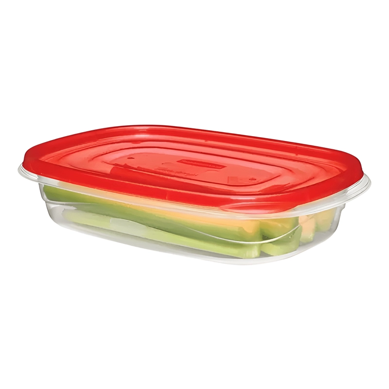 CONTENEDOR RECTANGULAR 950 ML 3U, ROJO - 1
