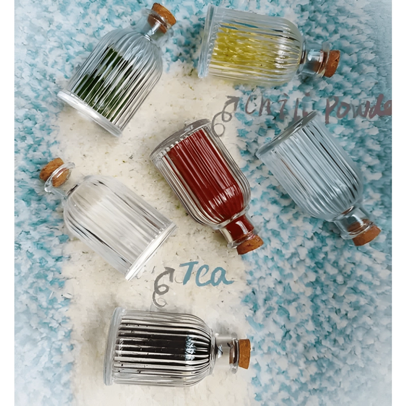 PACK 12 BOTELLITAS VIDRIO TAPA CORCHO 150 ML, BLANCO - 1