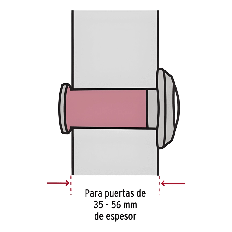 OJO MAGICO PARA PUERTA 140°, CROMO MATE #2 - 2
