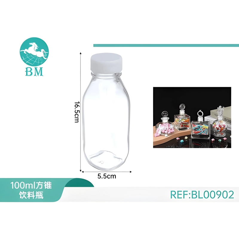 PACK 12 BOTELLAS VIDRIO LECHERA PARA JUGOS 100 ML, BLANCO - 3
