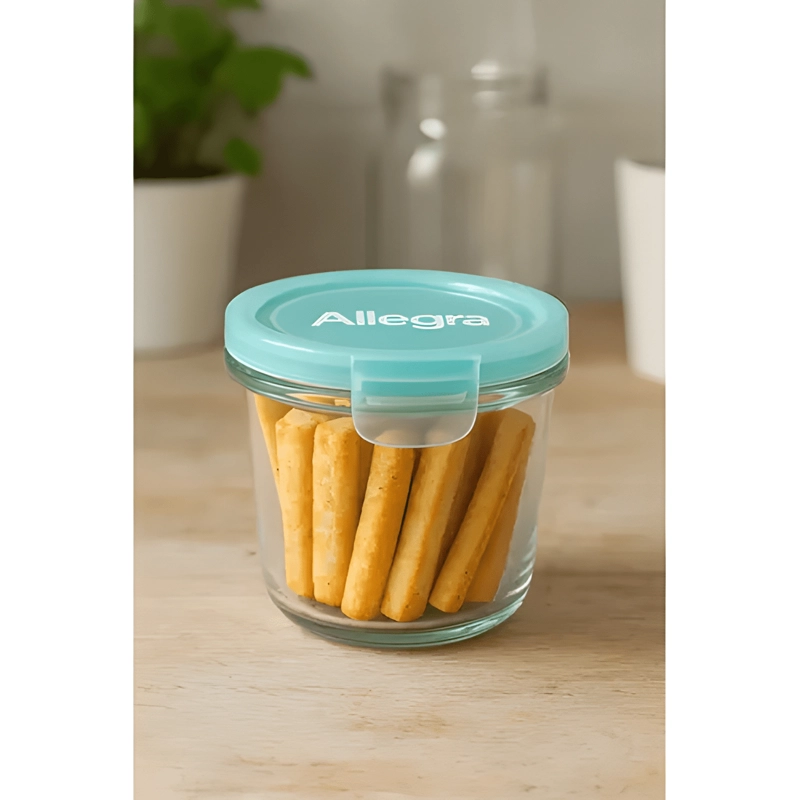 MINI CONTENEDOR TAPER DE VIDRIO HERME TICO 165 ML 10U - 2