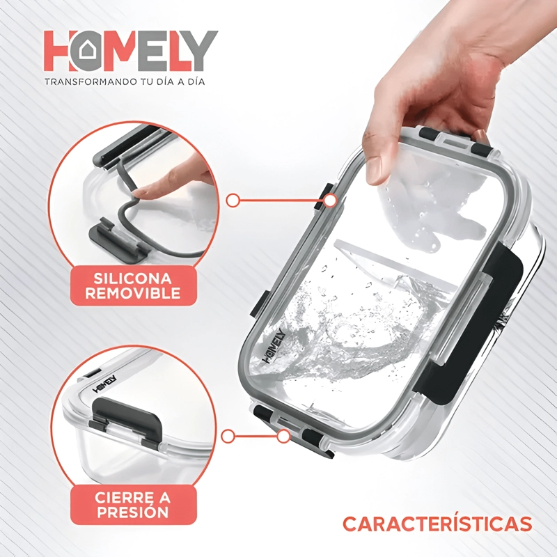 FRASCO VIDRIO TEMPLADO CON DIVISIONES 965 ML HERME TICO - 3