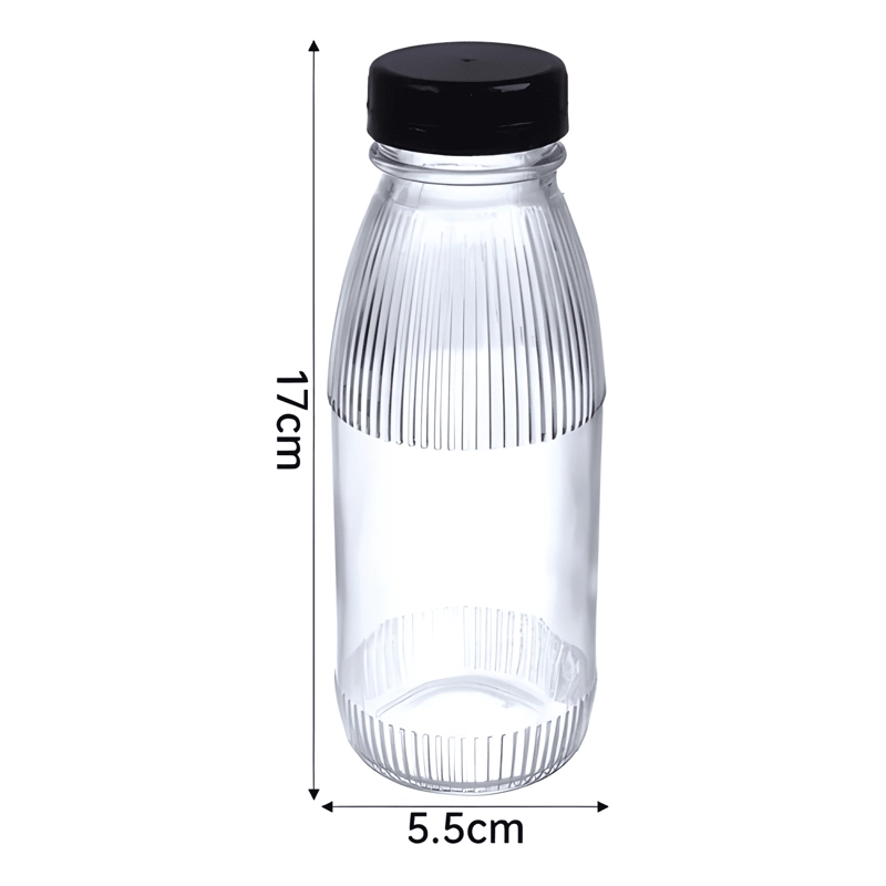 PACK 12 BOTELLAS PARA JUGOS 300 ML TAPA PLASTICA, BLANCO - 2