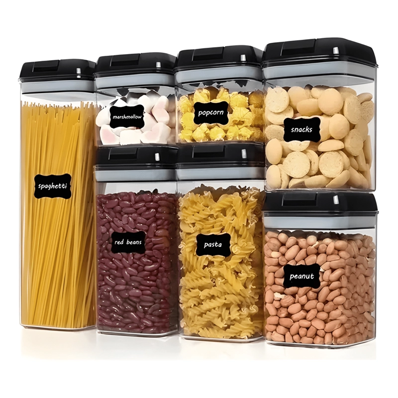 JUEGO DE RECIPIENTES HERME TICOS PARA ALIMENTOS 7U - 2