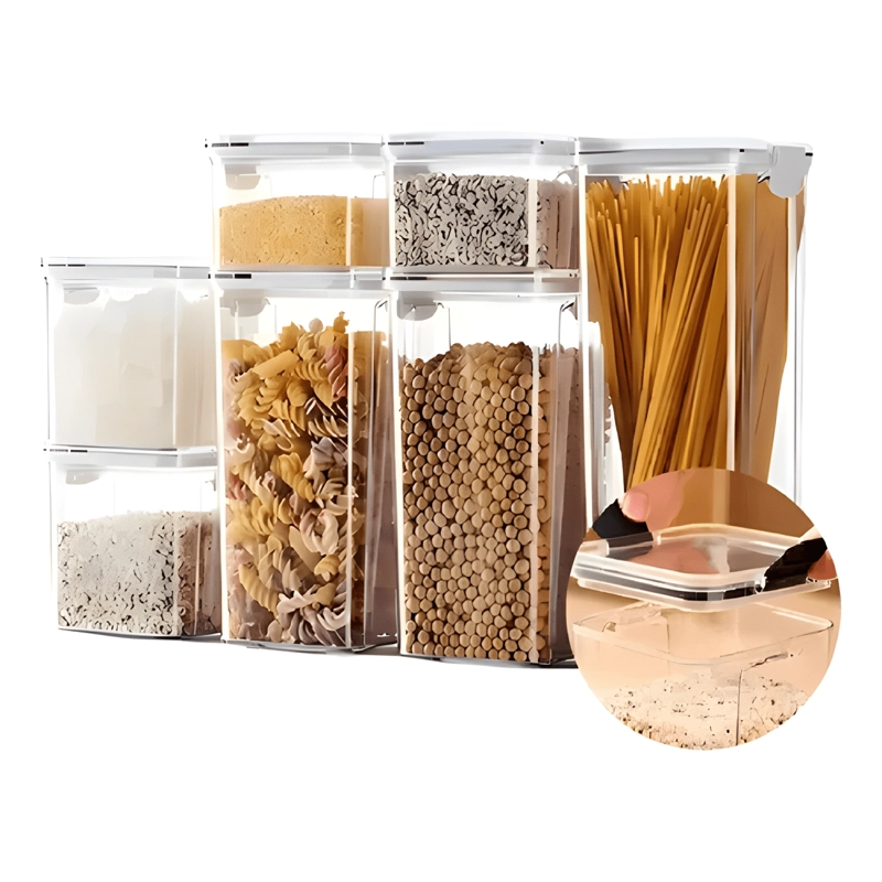 JUEGO DE RECIPIENTES HERME TICOS PARA ALIMENTOS 7U - 4