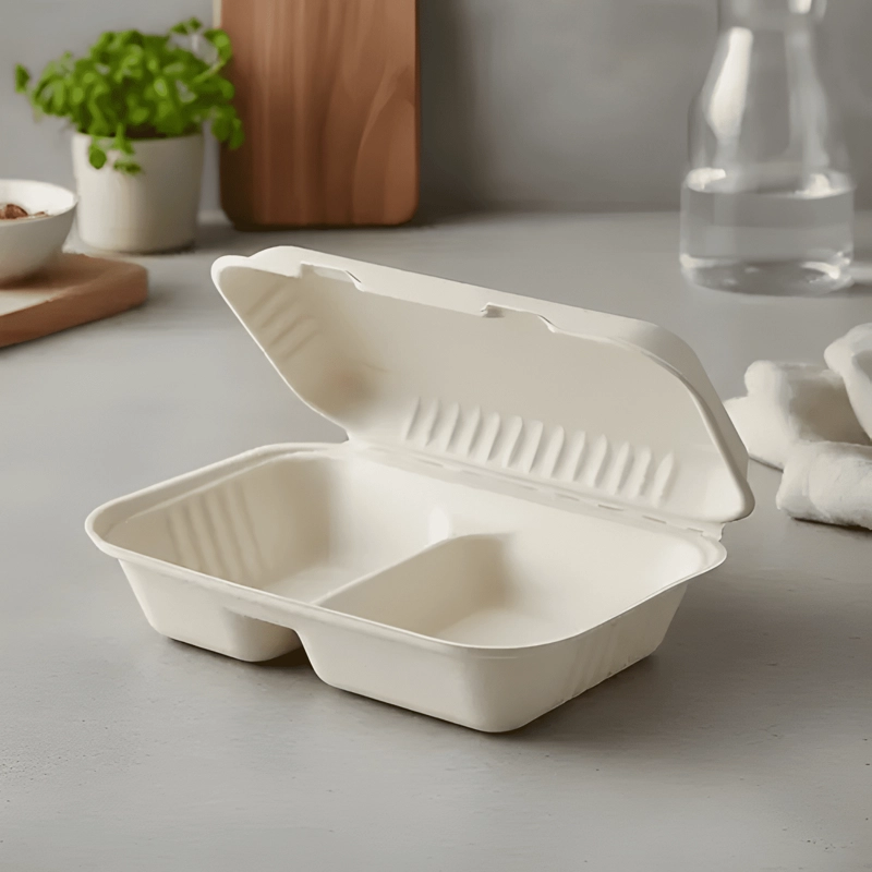 ENVASE BIODEGRADABLE 2 DIV COLACION Y COMIDA 50U - 1
