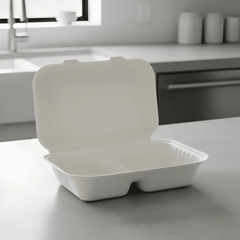 ENVASE BIODEGRADABLE 2 DIV COLACION Y COMIDA 50U - 4