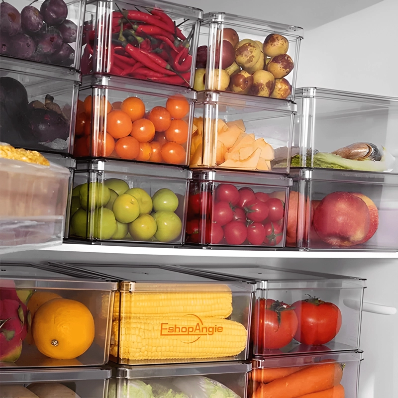 ORGANIZADOR REFRIGERADOR 7 CONTENEDORES, TRANSPARENTE - 4