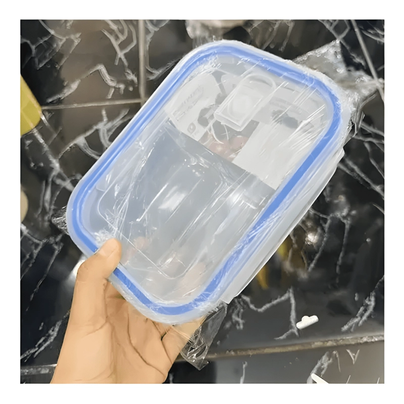TUPPER HERME TICO DE VIDRIO 3 DIVISIONES PARA COMIDA #10 - 2