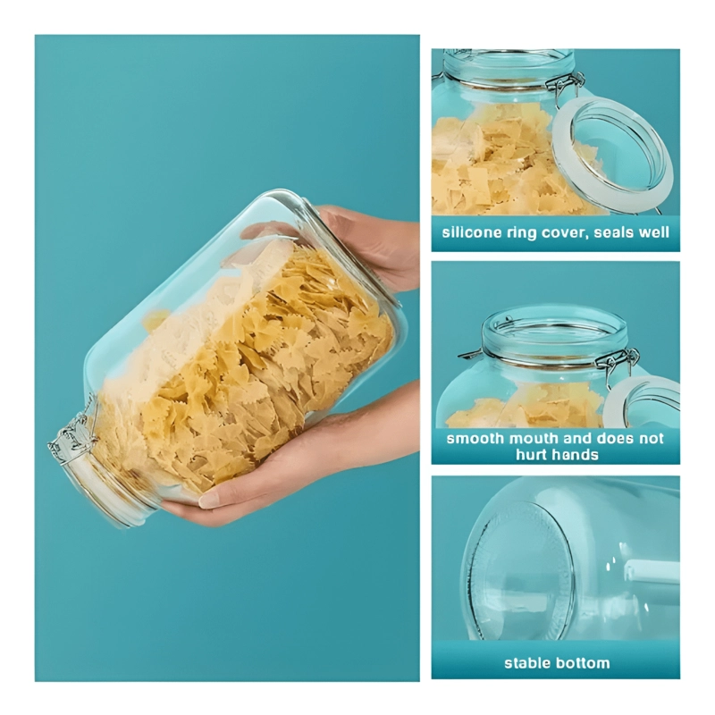 FRASCO TARRO CANISTER HERME TICO GRANDE 3800 ML CON TAPA - 4