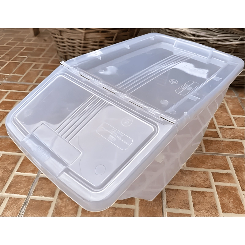 CONTENEDOR CAJA PLASTICA PARA ALIMENTOS 24 L, TRANSPARENTE - 1