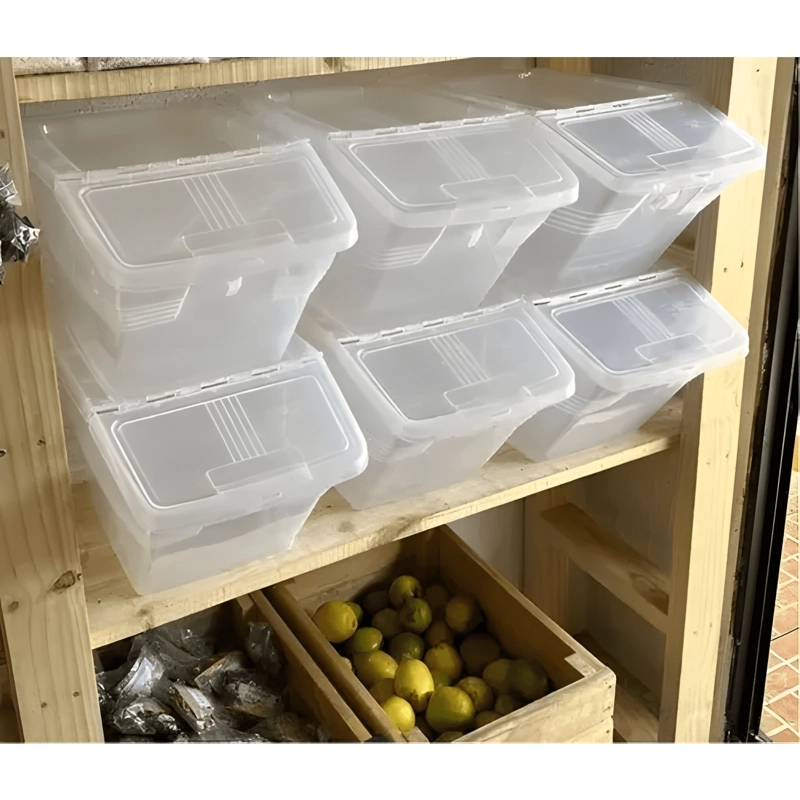 CONTENEDOR CAJA PLASTICA PARA ALIMENTOS 24 L, TRANSPARENTE - 3