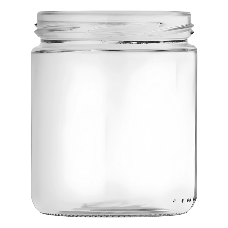 FRASCO CONSERVERO VIDRIO 450 CC 82 MM 12U, TAPA BLANCA - 1