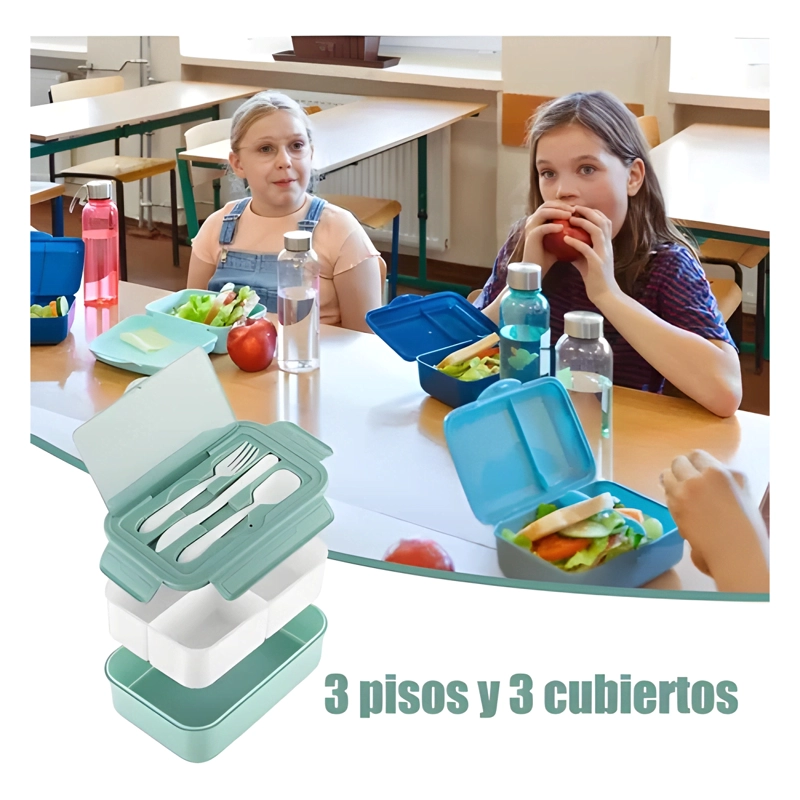 CONTENEDOR BENTO BOX FIAMBRERA 1400 ML MICROONDAS - 4