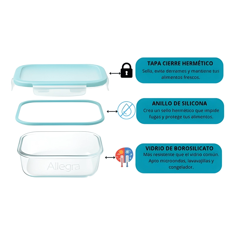SET TAPERS HERME TICOS CUADRADOS 740 ML - 3